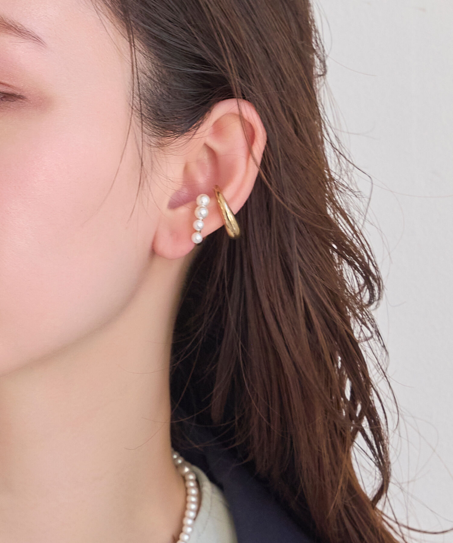 Phoebe「【シリーズ累計販売10000点突破！】ドレッシングパールイヤーカフ　ゴールド」|イヤーカフ|ゴールド