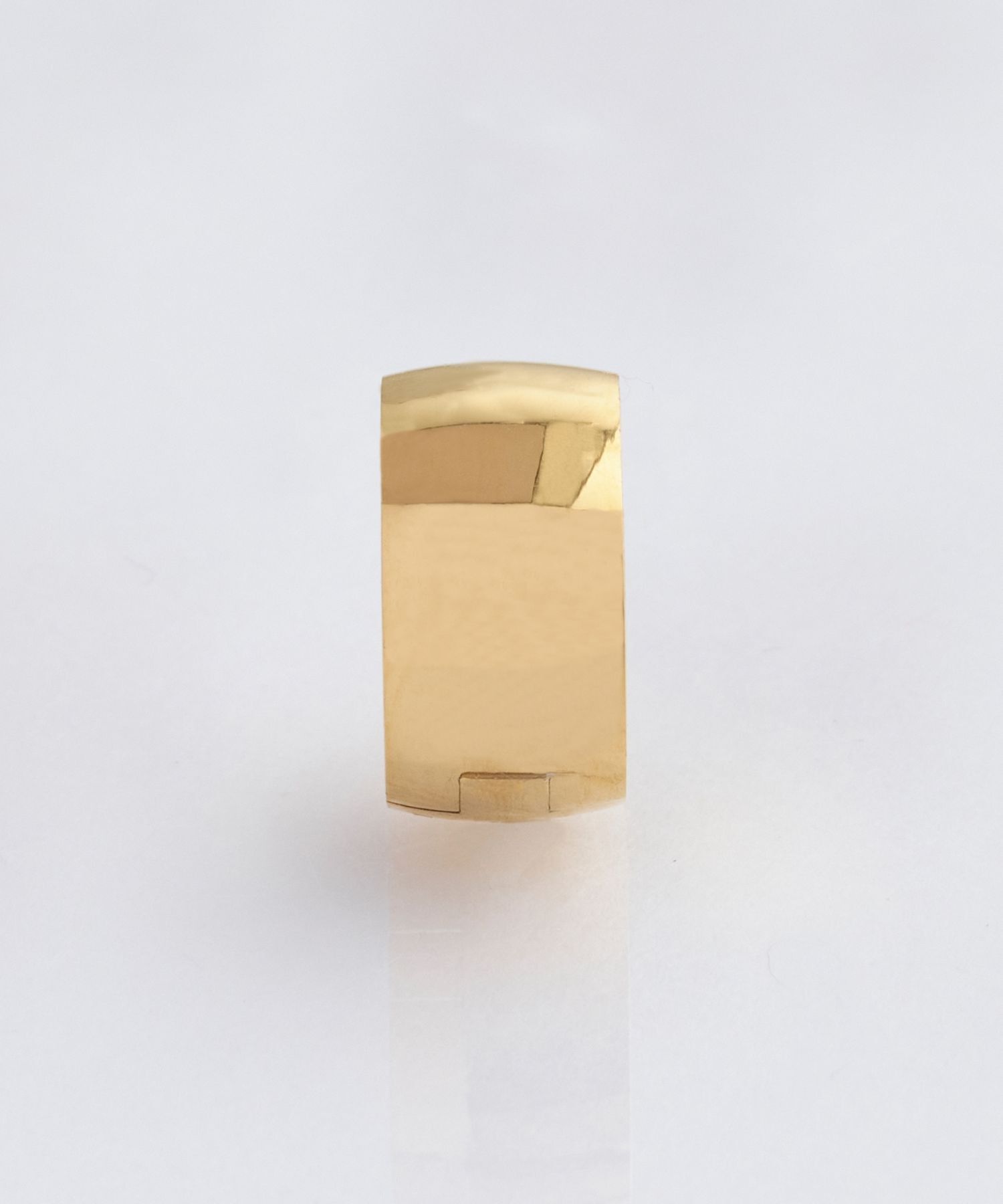  「【金属アレルギー対応】ワンタッチワイドフープミニピアス(片耳)/サージカルステンレス ゴールド」|ピアス|
