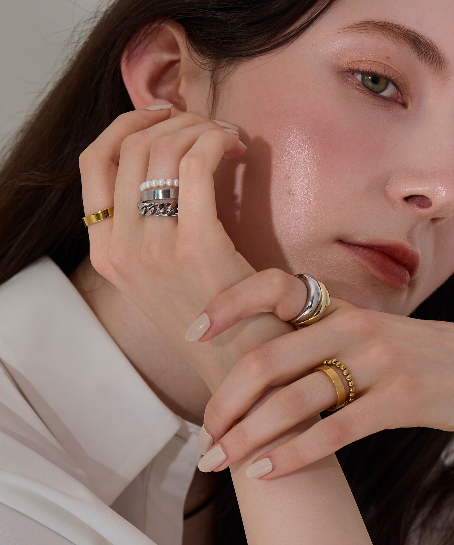Phoebe「【伸びるリング・金属アレルギー対応】バブルフィットリング　ゴールド」|リング|