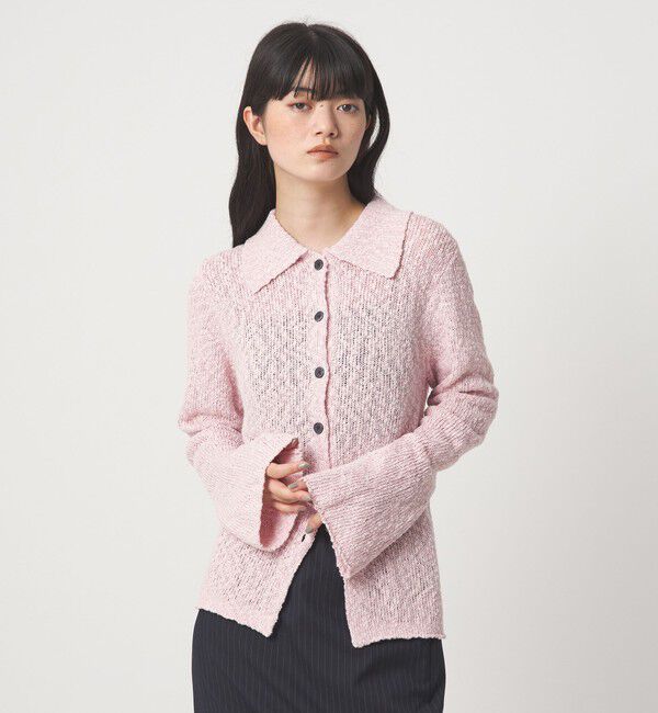 EMMEL REFINES「＜EMMEL REFINES＞EM HW ブークレヤーン エリ カーディガン」|カーディガン|PINK