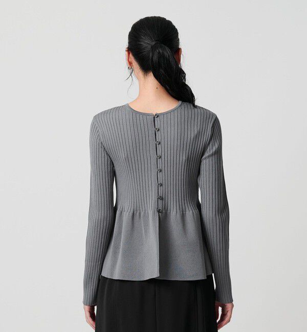 BEAUTY&YOUTH UNITED ARROWS「【WEB限定 Wardrobe DAILY MINIMAL】ペプラム2WAY リブニットプルオーバー ウォッシャブル」|ニット・セーター|