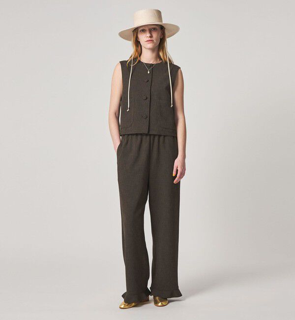 STEVEN ALAN「＜Steven Alan＞ツイードライク フリル パンツ」|チノ|