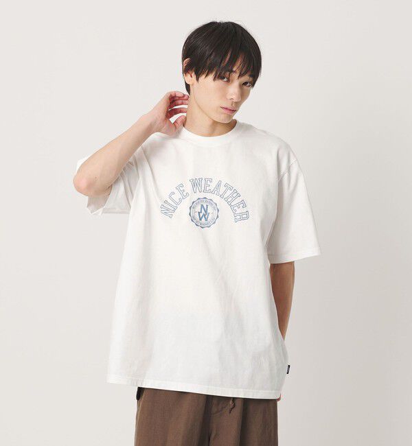 NICE WEATHER「＜NICE WEATHER＞ロゴプリント Tシャツ」|Tシャツ・カットソー|