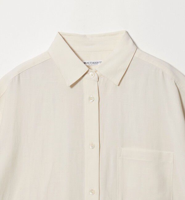 BEAUTY&YOUTH UNITED ARROWS「シアー バックタック ショートスリーブ シャツ 接触冷感」|シャツ・ブラウス|