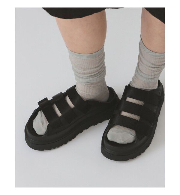 Ray BEAMS 「UGG(R) / GoldenGlow Slide」|サンダル|BLACK