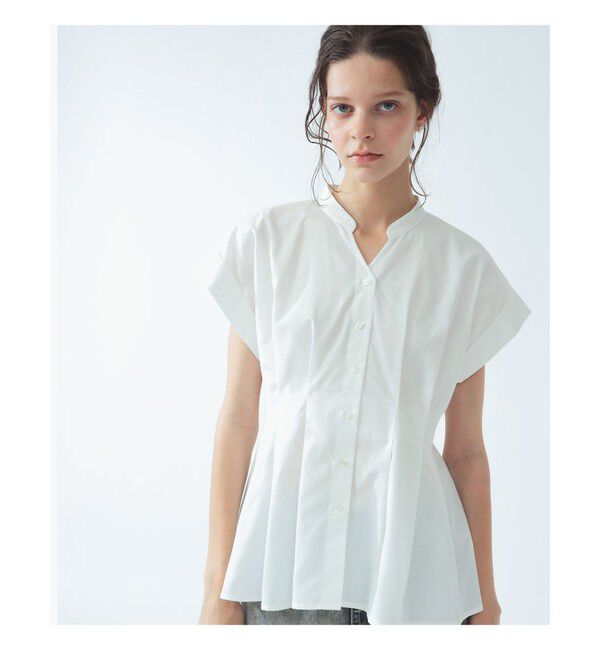 Ray BEAMS 「タック ウエスト スキッパー シャツ」|シャツ・ブラウス|WHITE