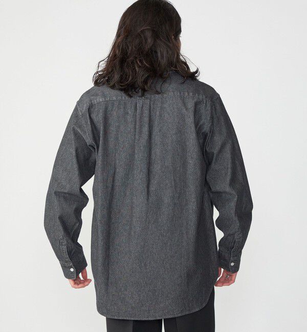 SHIPS「SHIPS: 6.5oz ウォッシュド デニム レギュラーカラー 長袖 シャツ」|シャツ・ブラウス|