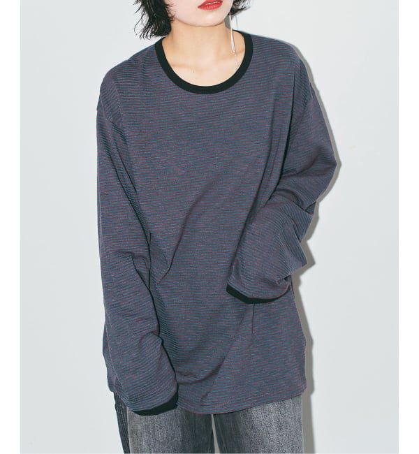  「《追加予約3》[THE MOOD]スラブボーダーロングTシャツ」|Tシャツ・カットソー|