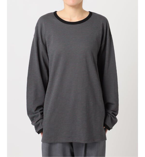  「《追加予約3》[THE MOOD]スラブボーダーロングTシャツ」|Tシャツ・カットソー|