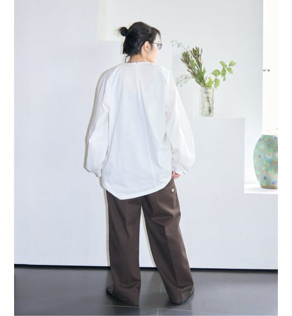  「《予約》[THE MOOD] パフスリーブ ロンTEE：カットソー」|Tシャツ・カットソー|