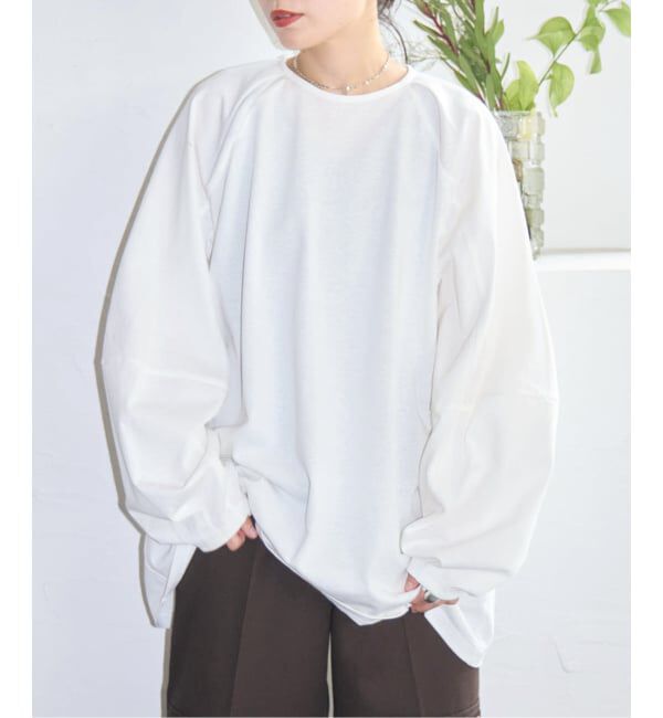  「《予約》[THE MOOD] パフスリーブ ロンTEE：カットソー」|Tシャツ・カットソー|ホワイト