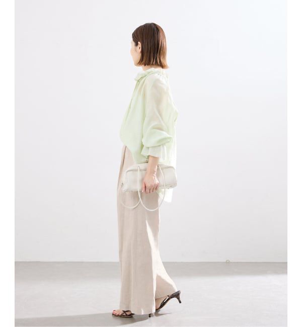 IENA「《セットアップ対応》ウォッシャブル リネン混スラックス」|スラックス|
