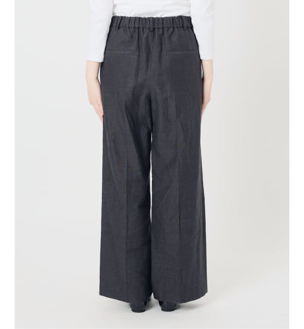 IENA「《セットアップ対応》ウォッシャブル リネン混スラックス」|スラックス|