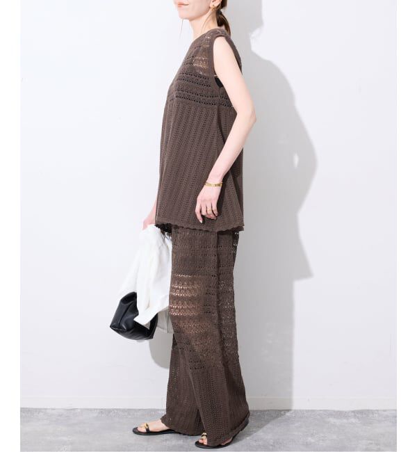 SLOBE IENA「《シリーズあり》レース編みニットパンツ」|その他|