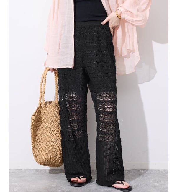 SLOBE IENA「《シリーズあり》レース編みニットパンツ」|その他|