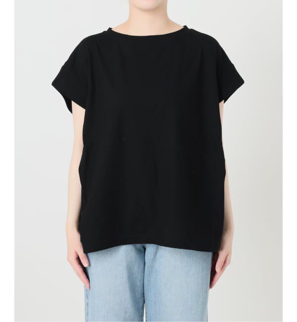 IENA「《接触冷感》フレンチタックスリーブ ドロストTシャツ」|Tシャツ・カットソー|
