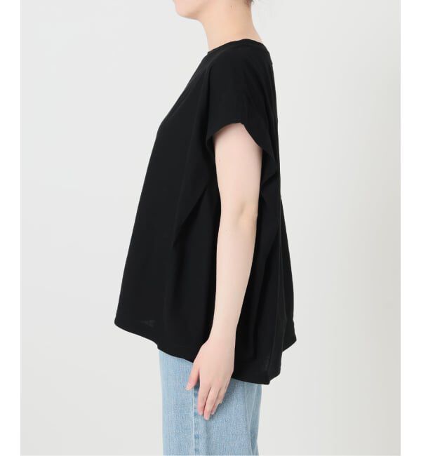 IENA「《接触冷感》フレンチタックスリーブ ドロストTシャツ」|Tシャツ・カットソー|