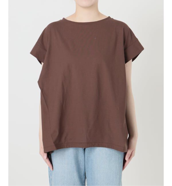 IENA「《追加/接触冷感》フレンチタックスリーブ ドロストTシャツ」|Tシャツ・カットソー|