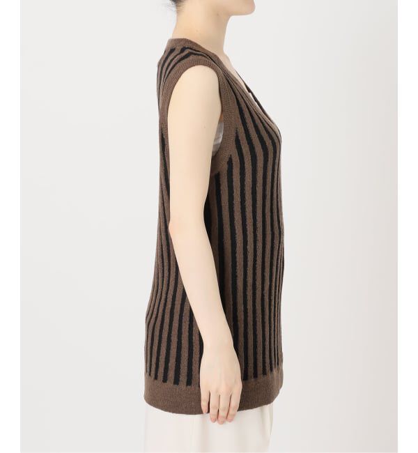 NOBLE「《NOBLE別注カラー》PROVOKE/プロヴォーク loopyarn stripe vest」|ベスト・ジレ|