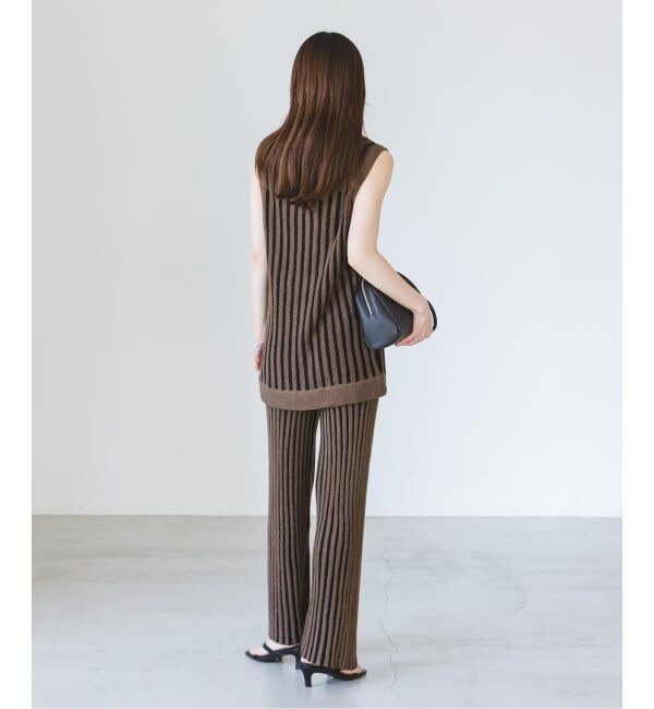 NOBLE「《NOBLE別注カラー》PROVOKE/プロヴォーク loopyarn stripe vest」|ベスト・ジレ|