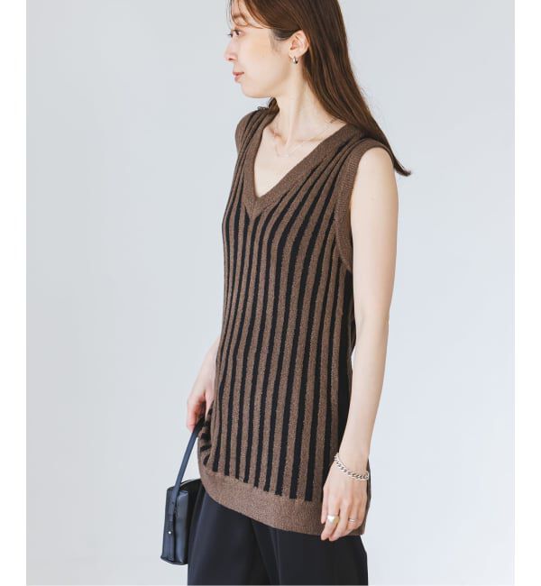 NOBLE「《NOBLE別注カラー》PROVOKE/プロヴォーク loopyarn stripe vest」|ベスト・ジレ|