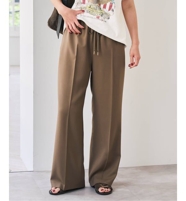 Spick and Span「《予約》ソフトタッチイージースラックスパンツ」|スラックス|