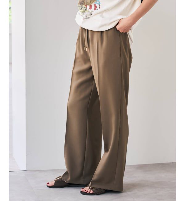 Spick and Span「《予約》ソフトタッチイージースラックスパンツ」|スラックス|