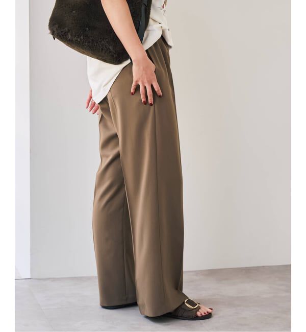 Spick and Span「《予約》ソフトタッチイージースラックスパンツ」|スラックス|