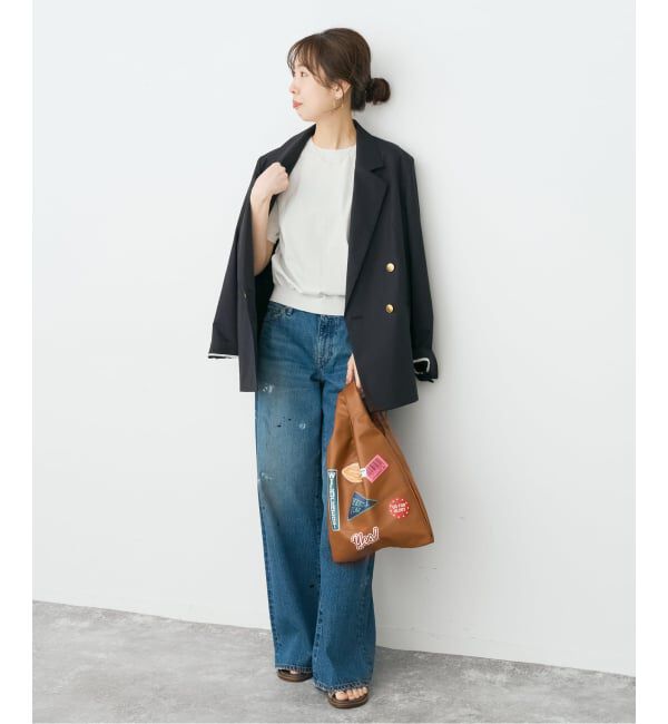Spick and Span「《WEB限定 / 追加》18G CO/PE ハーフスリーブプルオーバー」|ニット・セーター|
