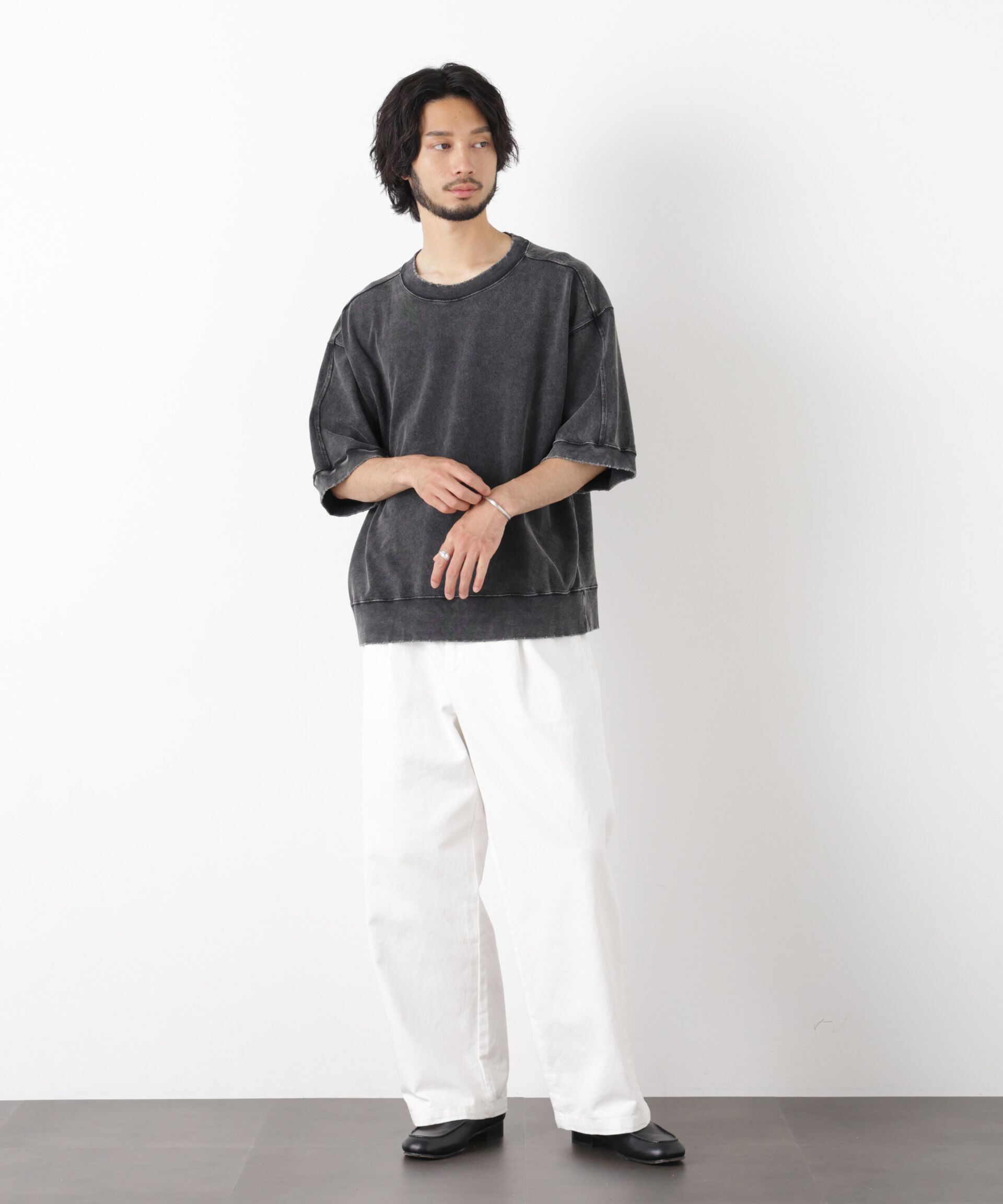 nano･universe「ケミカル加工袖線切替えTシャツ」|Tシャツ・カットソー|