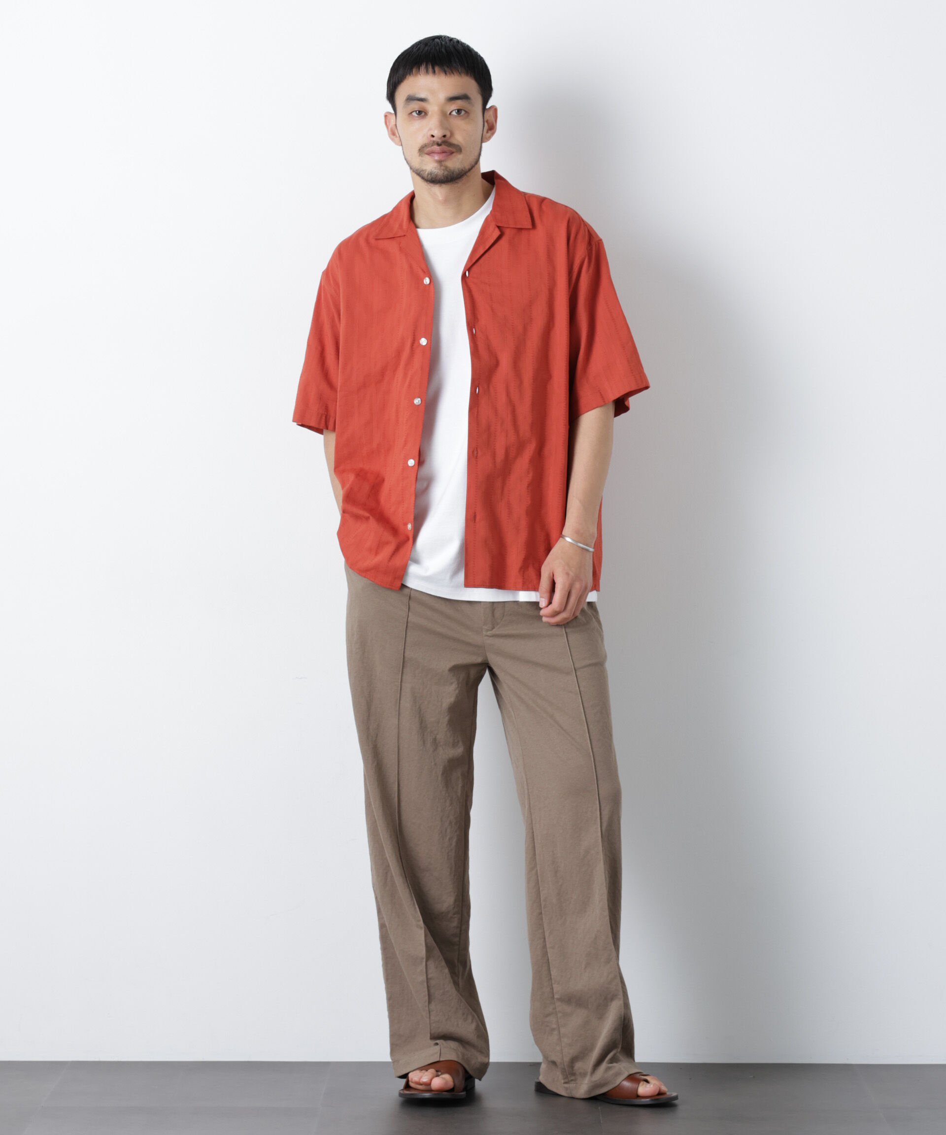 nano･universe「ジャガードストライプシャツ」|シャツ・ブラウス|