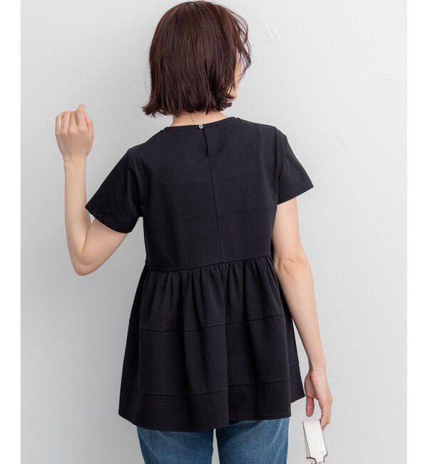 組曲「【WEB限定】プレーティング天竺ビスチェ風ティアード Tシャツ」|Tシャツ・カットソー|