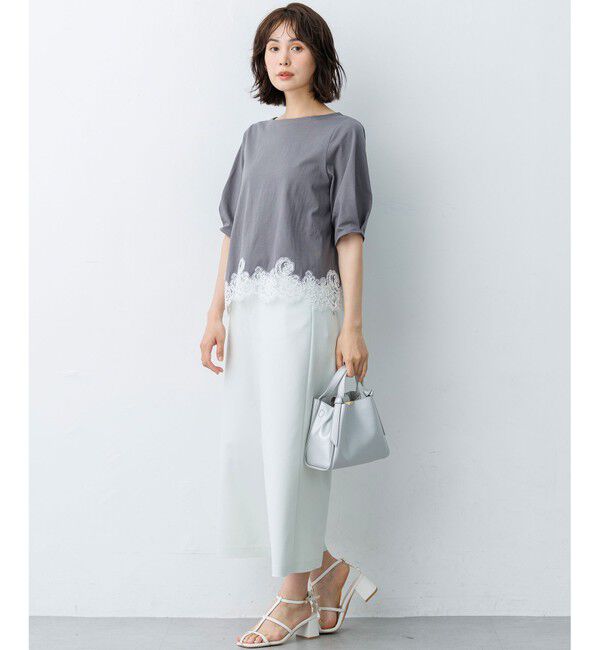 組曲「レースコンビ ボートネック カットソー」|Tシャツ・カットソー|