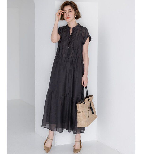 23区「【WEB&一部店舗限定】シアーワッシャー レース ワンピース」|ワンピース|