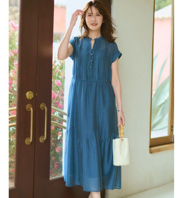23区「【WEB&一部店舗限定】シアーワッシャー レース ワンピース」|ワンピース|ﾛｲﾔﾙﾌﾞ