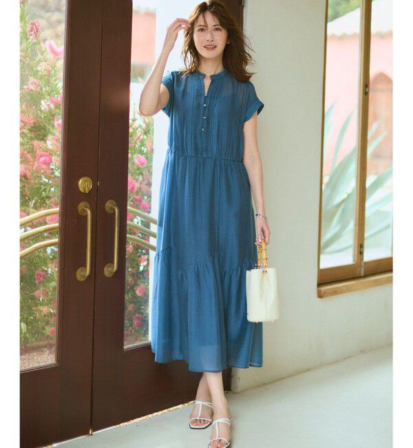 23区「【WEB&一部店舗限定】シアーワッシャー レース ワンピース」|ワンピース|