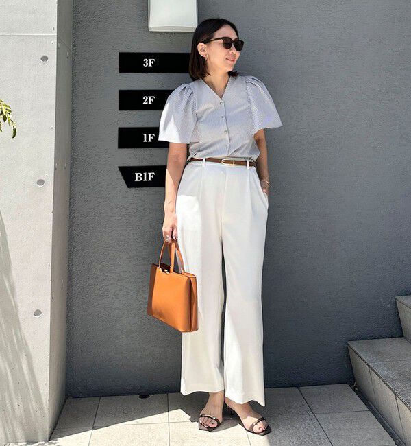 NOLLEY'S sophi「《セットアップ対応》NEW morisachiウォッシャブルツイルイージーワイドパンツ」|その他|