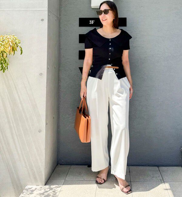 NOLLEY'S sophi「《セットアップ対応》NEW morisachiウォッシャブルツイルイージーワイドパンツ」|その他|
