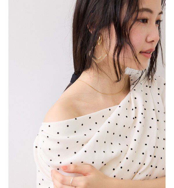 VIS「【夏トク価格】テレコリブハーフスリーブドレーププルオーバー」|Tシャツ・カットソー|
