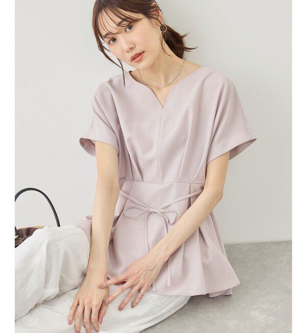 Rope&rsquo;Picnic「【ベストヒット】ハートネックペプラムブラウス/接触冷感」|シャツ・ブラウス|