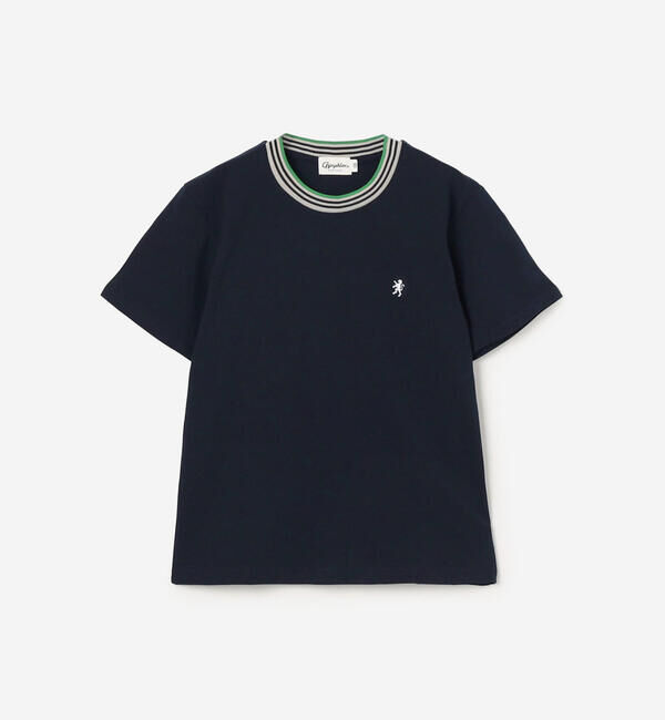 GYMPHLEX「Gymphlex | キッズ クルーネック ラインTシャツ」|その他|NAVY系1