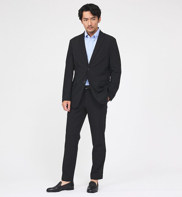 ABAHOUSE「【接触冷感/セットアップ対応】ナイロンジャガード ストレッチ スラックス」|スラックス|