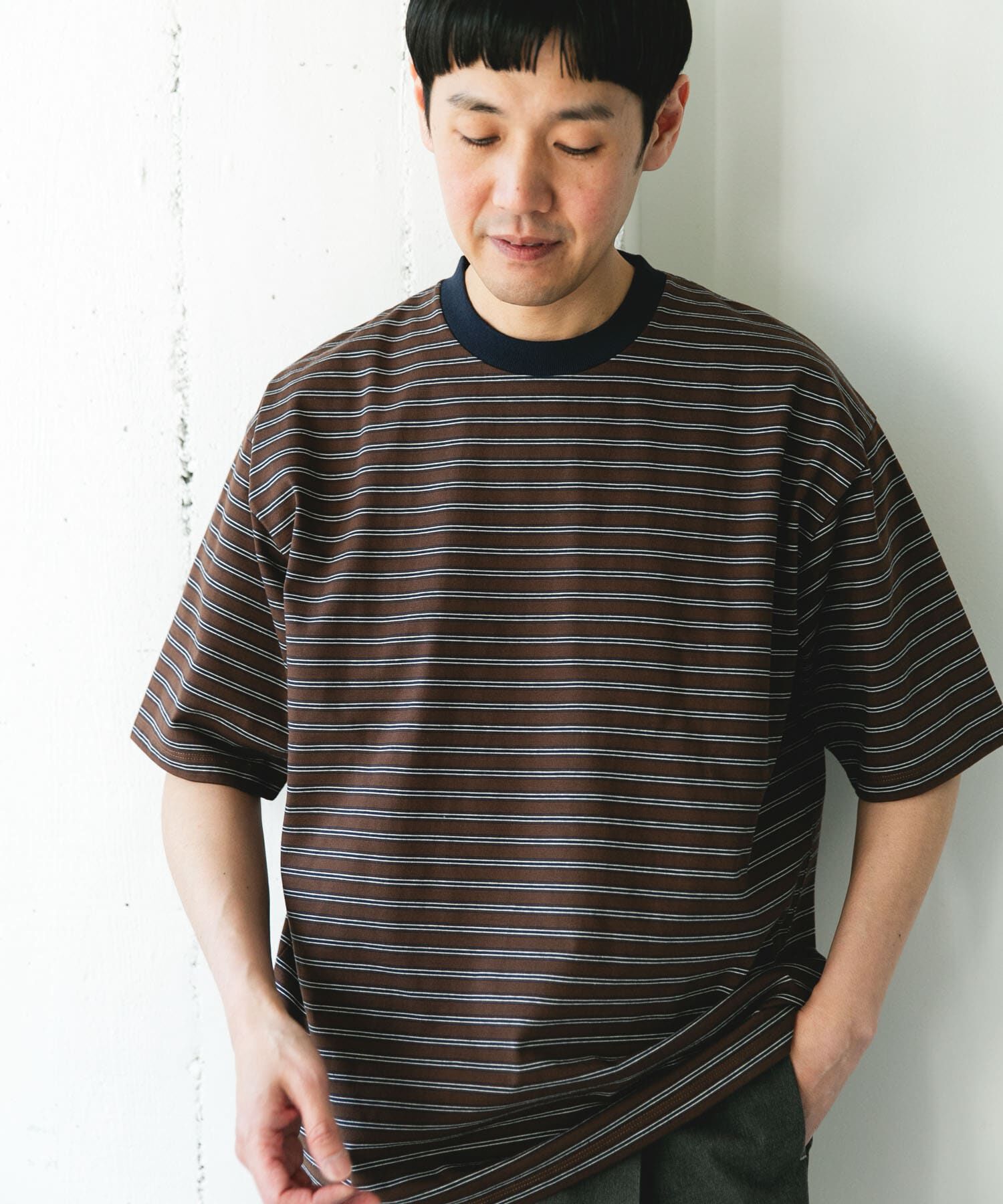 URBAN RESEARCH DOORS「プレーティングマルチボーダーTシャツ」|Tシャツ・カットソー|