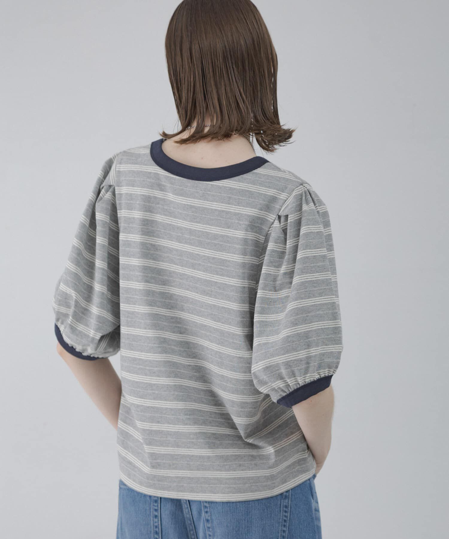 Sonny Label 「マルチボーダーパフスリプルオーバー」|Tシャツ・カットソー|