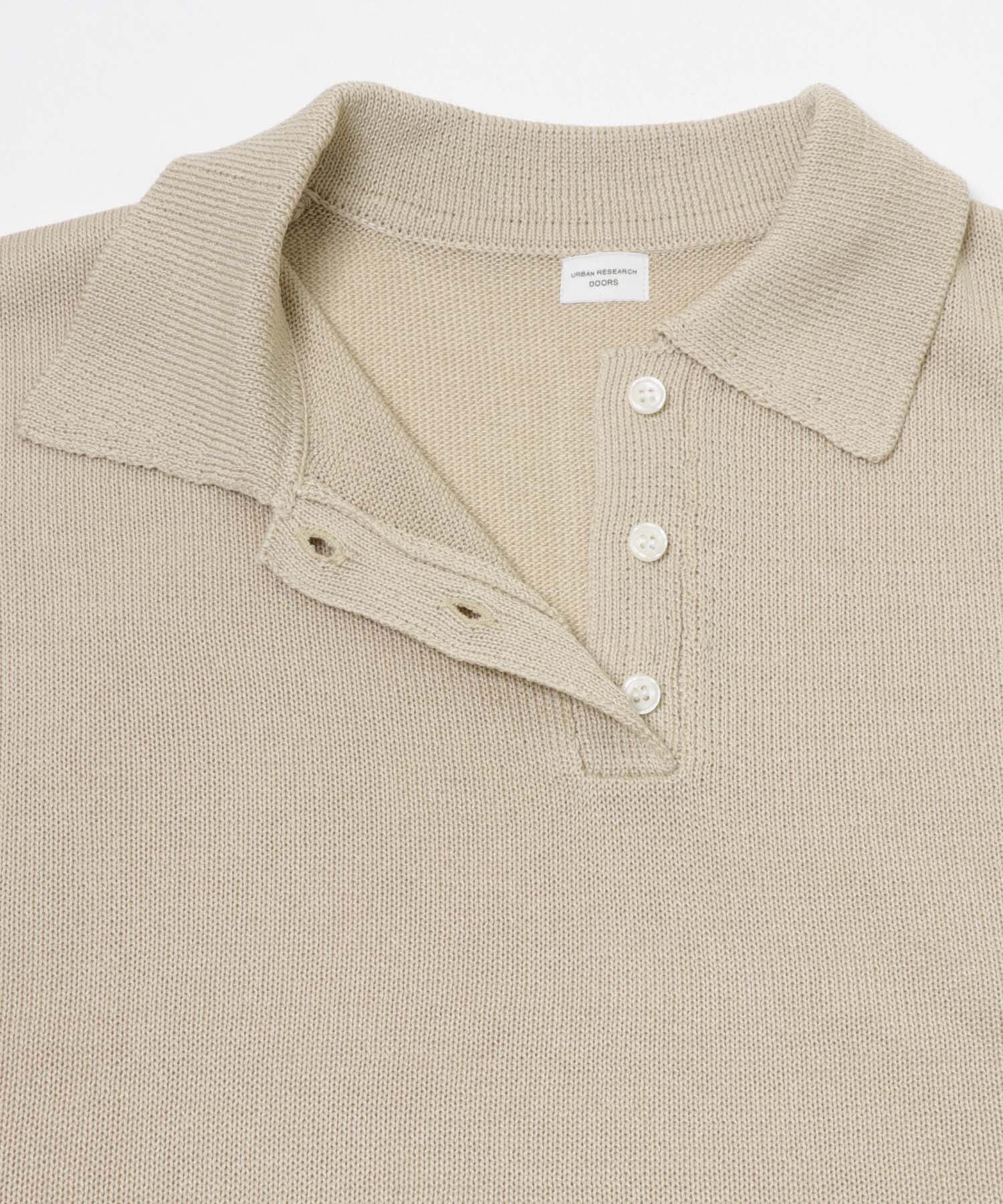 URBAN RESEARCH DOORS「『WEB限定』フレンチスリーブポロニット」|ニット・セーター|