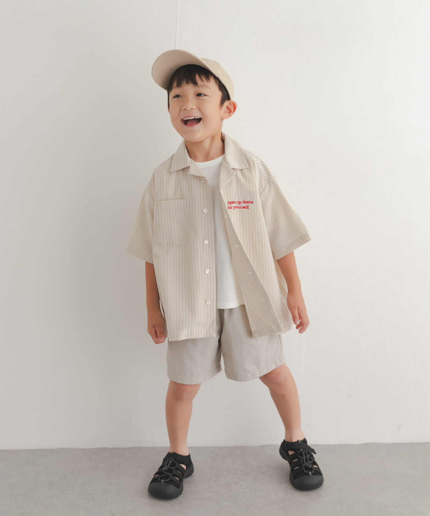 URBAN RESEARCH DOORS「『150サイズあり』ロゴ刺繍ストライプシャツ(KIDS)」|その他|