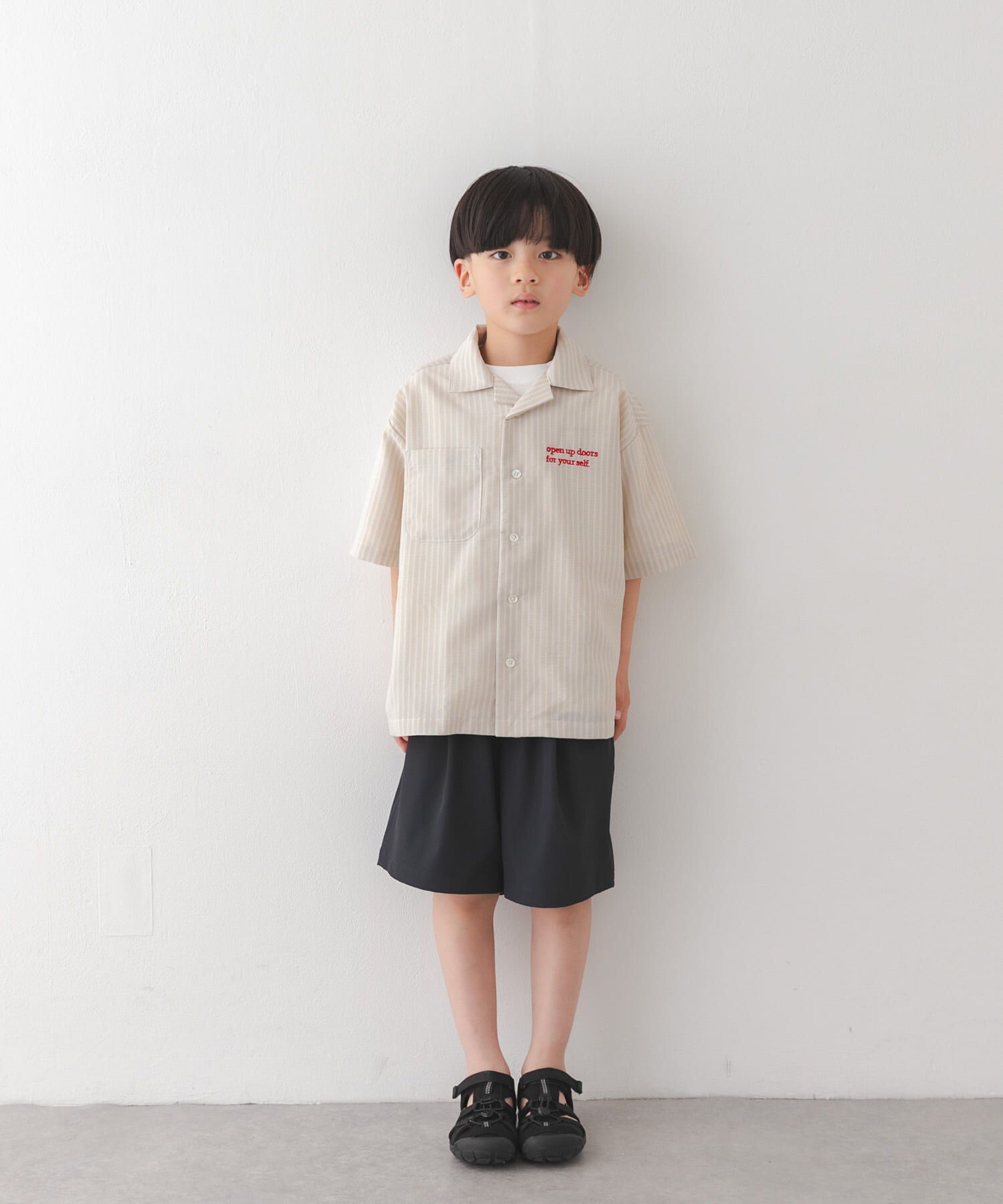 URBAN RESEARCH DOORS「『150サイズあり』ロゴ刺繍ストライプシャツ(KIDS)」|その他|