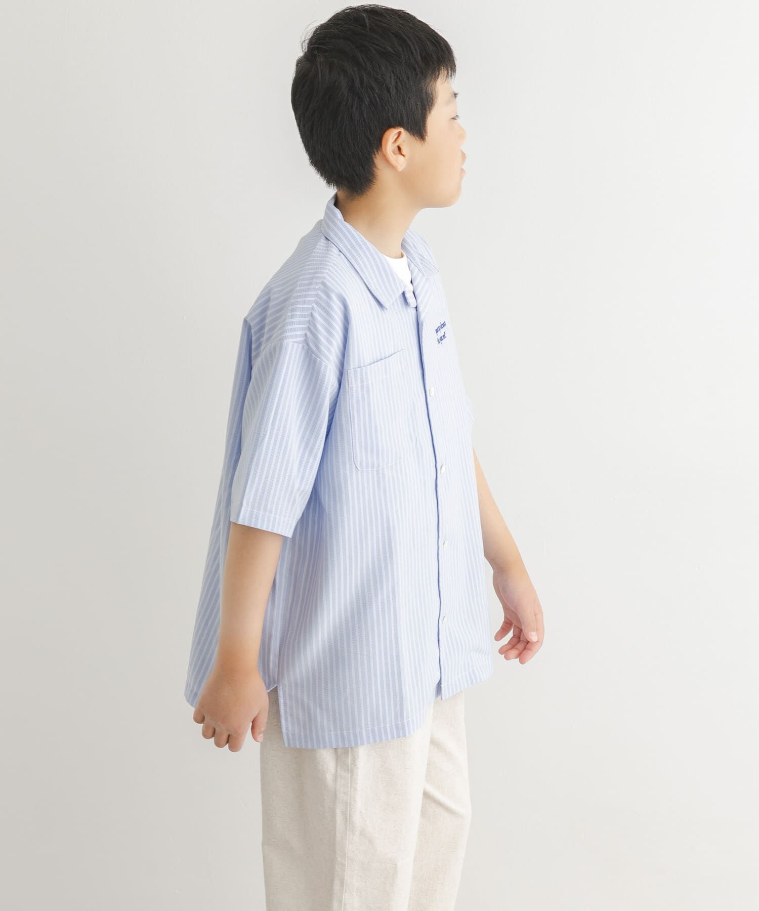 URBAN RESEARCH DOORS「『150サイズあり』ロゴ刺繍ストライプシャツ(KIDS)」|その他|