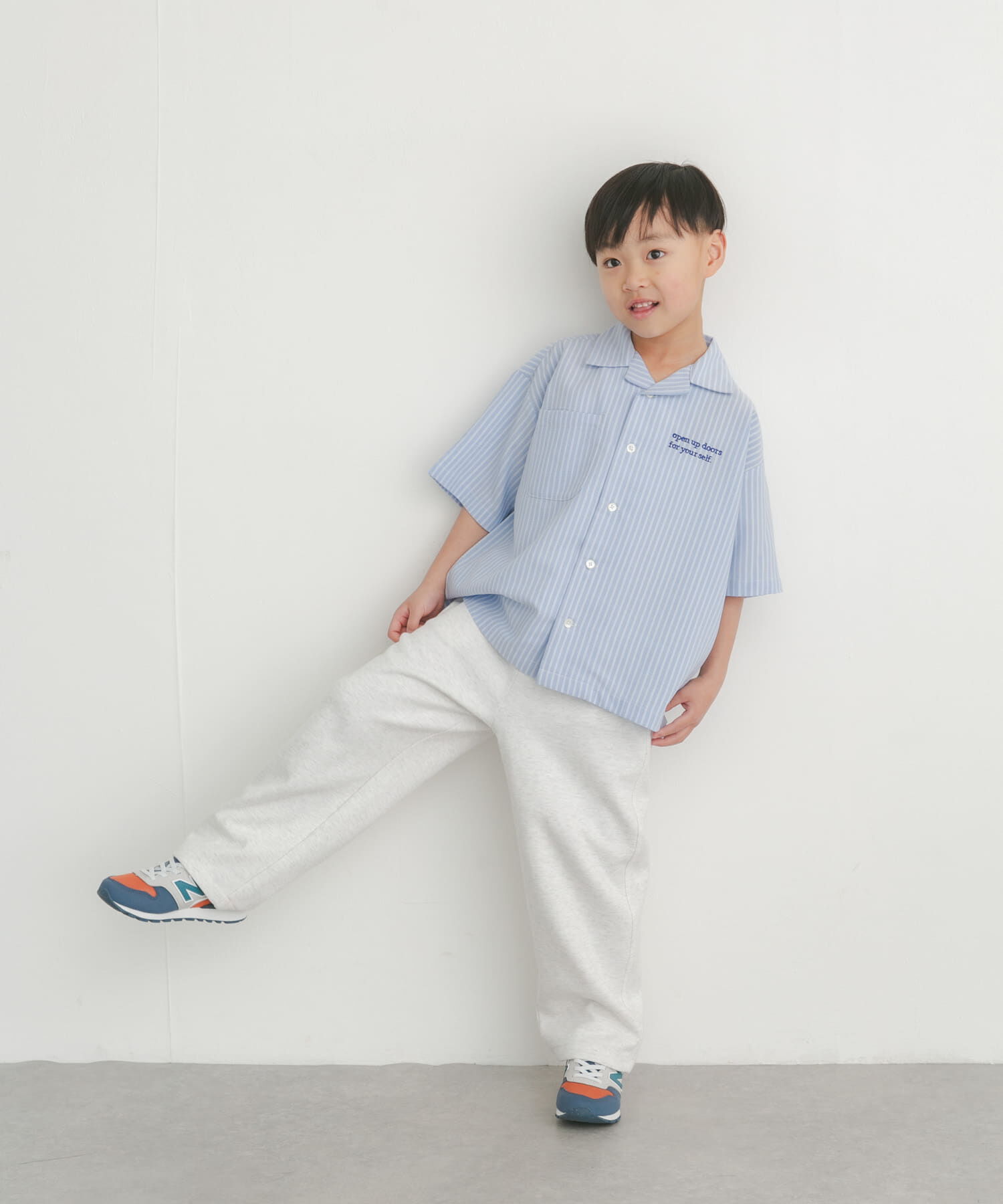 URBAN RESEARCH DOORS「『150サイズあり』ロゴ刺繍ストライプシャツ(KIDS)」|その他|