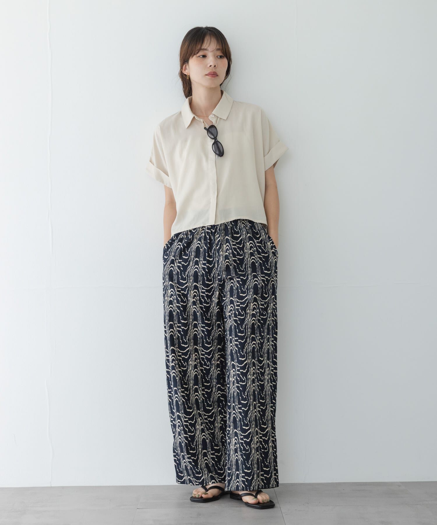 Sonny Label 「リネン混クロップドドルマンシャツ」|シャツ・ブラウス|